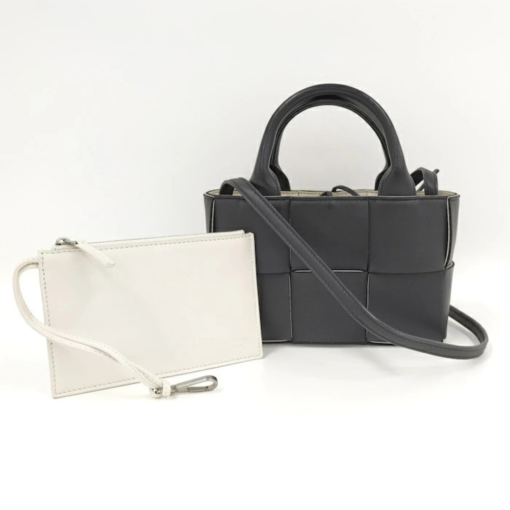 Bottega Veneta Candy Arco Tote Bag Intrecciato Leather Black